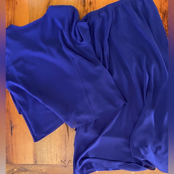 Studio 1 Lined Classic 2 Pc Top and Skirt Set, Beautiful Purple Color, Size 16W - Picture 9 of 9